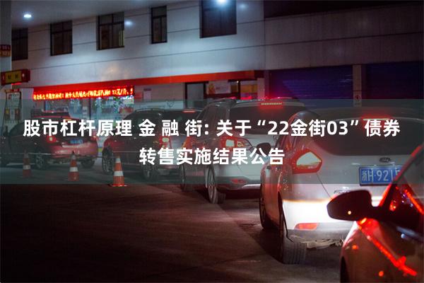 股市杠杆原理 金 融 街: 关于“22金街03”债券转售实施结果公告