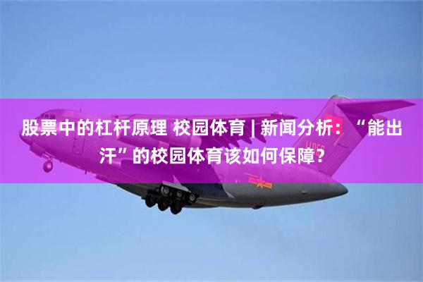 股票中的杠杆原理 校园体育 | 新闻分析：“能出汗”的校园体育该如何保障？